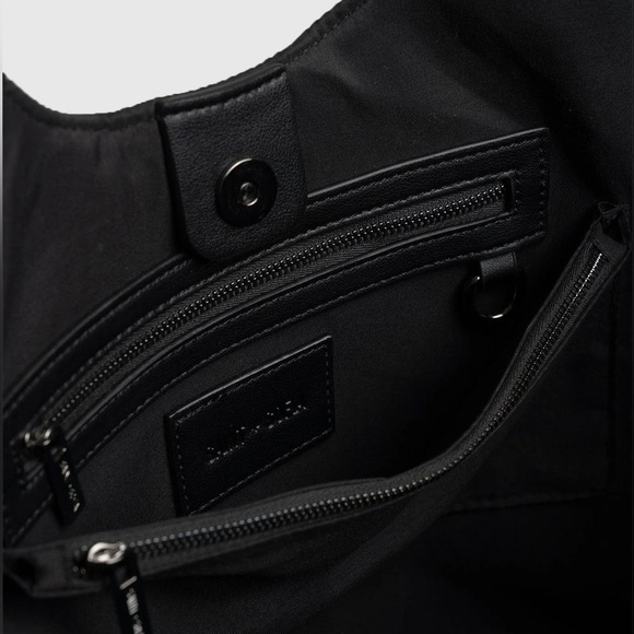 Saint + Sofia Stella Shoulder Tote Bag - Gloss Black - Picture 3 of 10